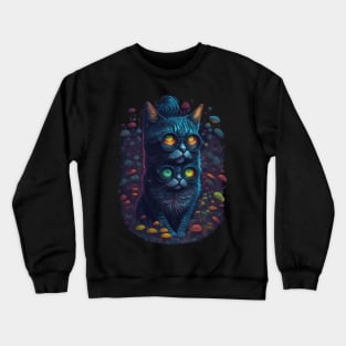 Cat Shirt - Techno Cat - Catsondrugs.com - #catlove #cats #cat #catsofinstagram #of #catlife #catlover #catstagram #catlovers #catoftheday #instagram Crewneck Sweatshirt